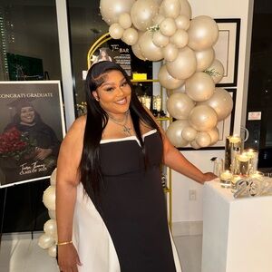 Elegant Black and White Dress